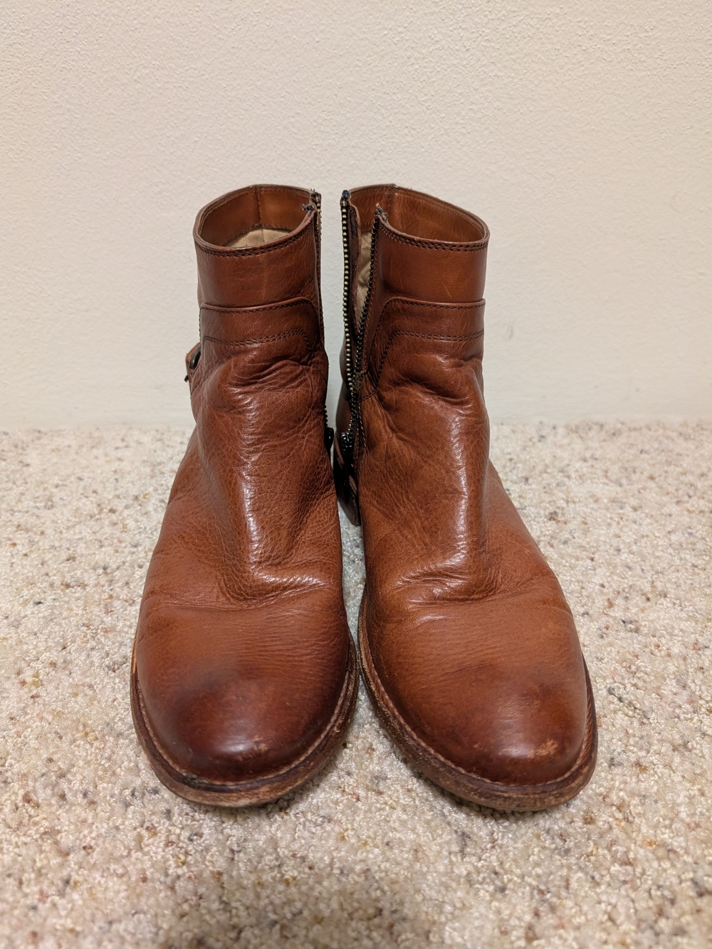 Women's Frye Brown Leather Ankle Boots